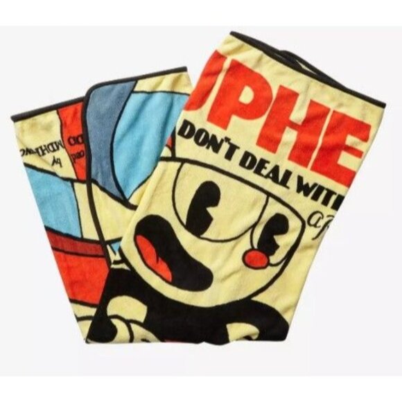 Cuphead "Dont Deal With The Devil" Fleece Throw Blanket 45"x60" Gently Used - Picture 2 of 3